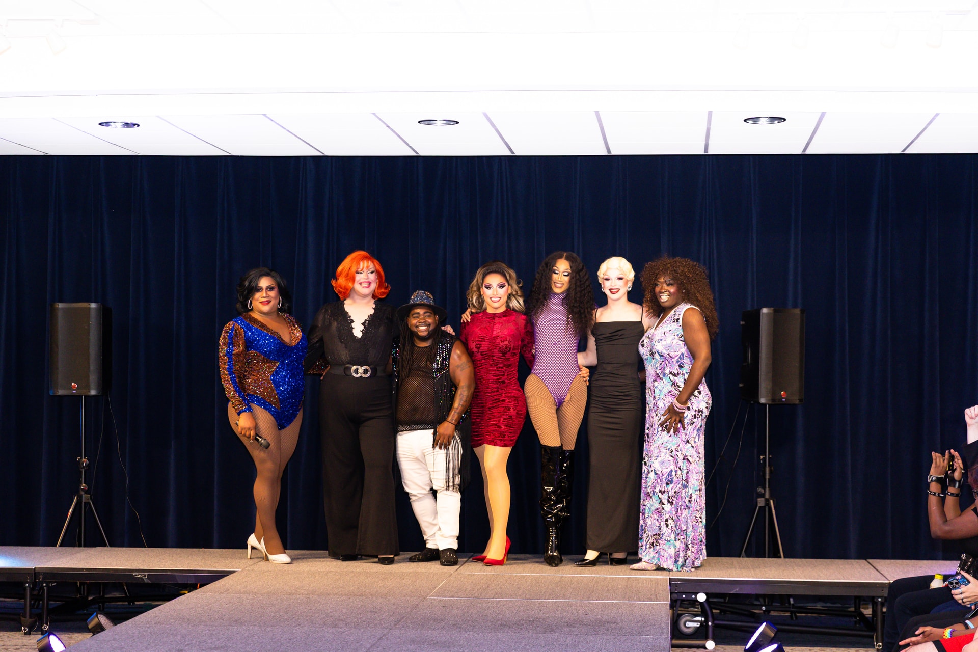 All drag performers taking a bow after show