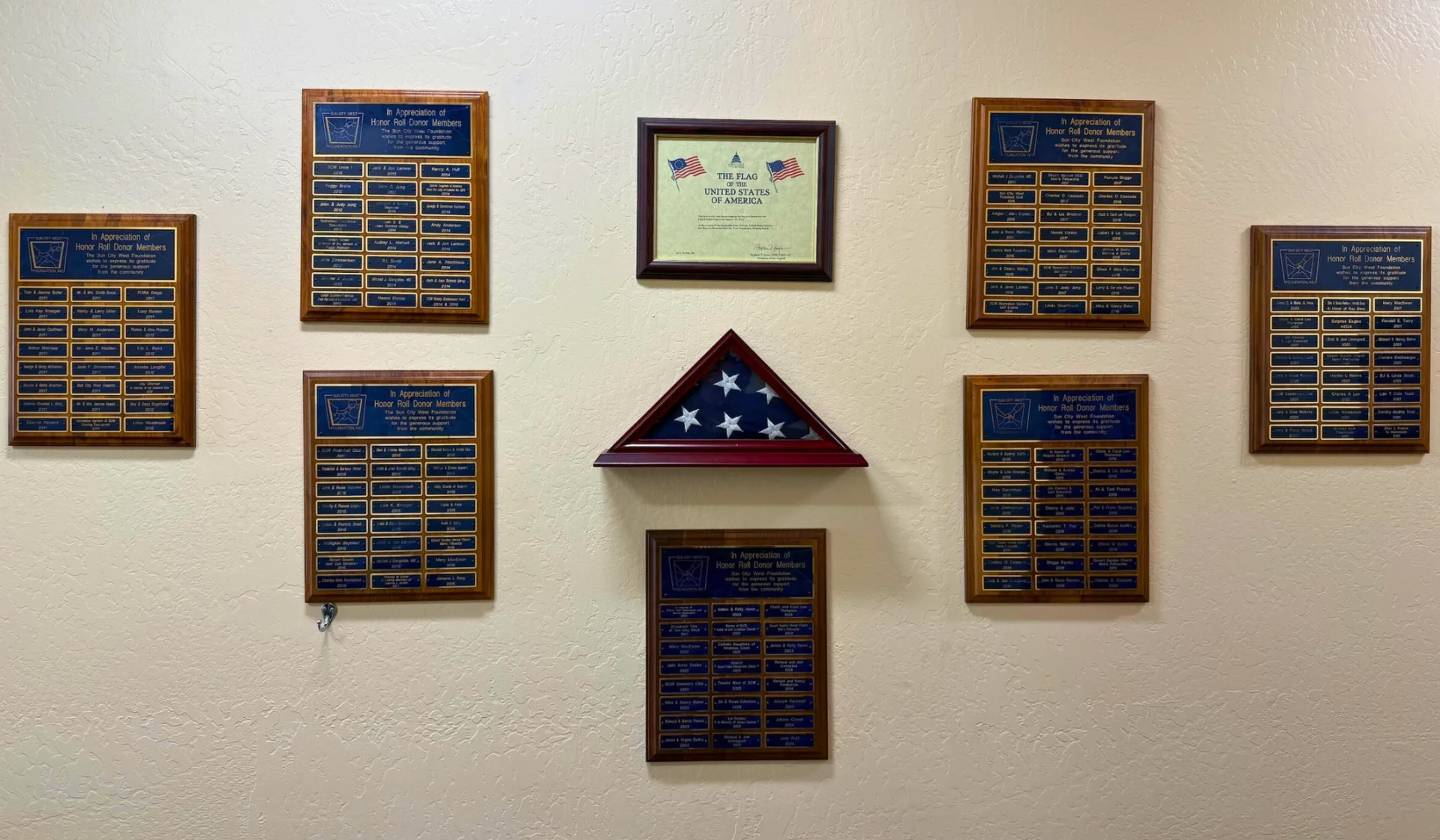 Sun City West Foundation community support and giving message.