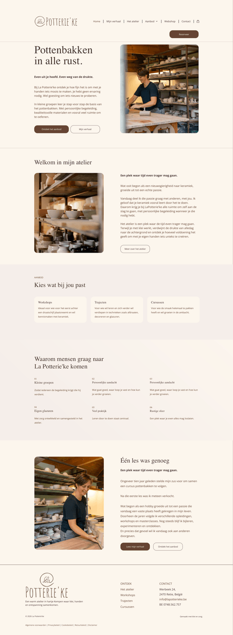 La Potterie'ke — Rebranding website