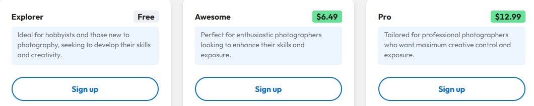 Picflow 500px pricing