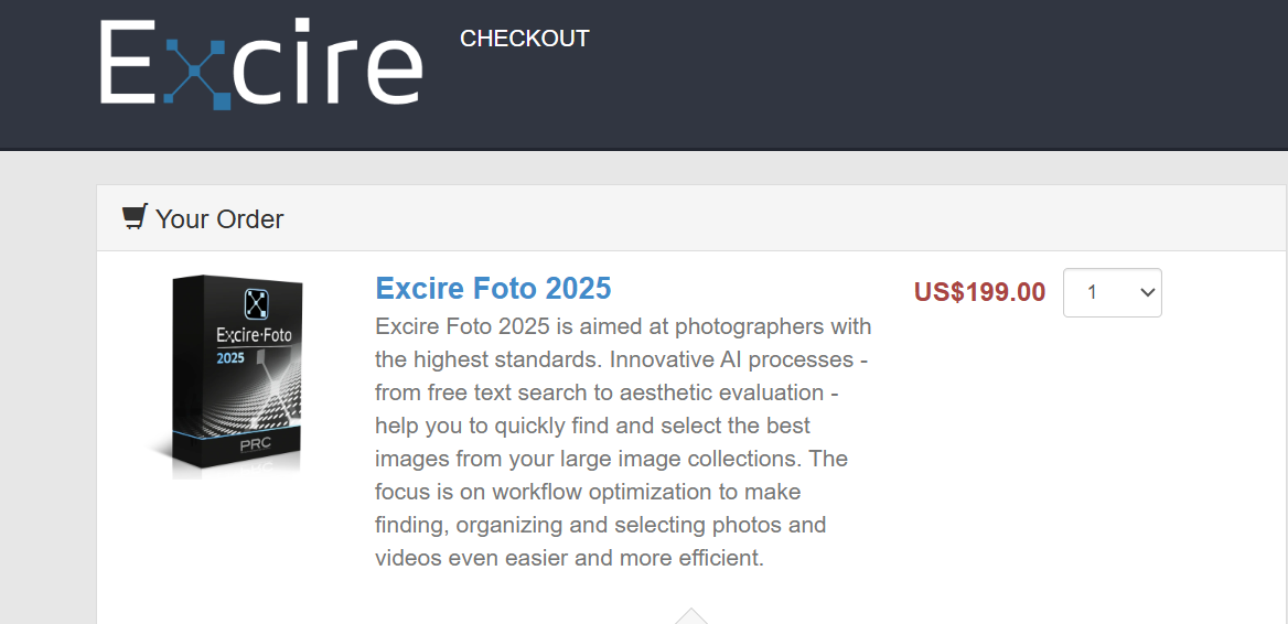 Excire Foto 2025 pricing