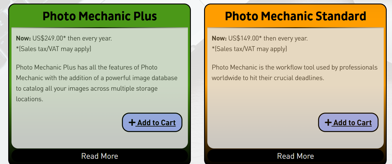 Photo Mechanic pricing