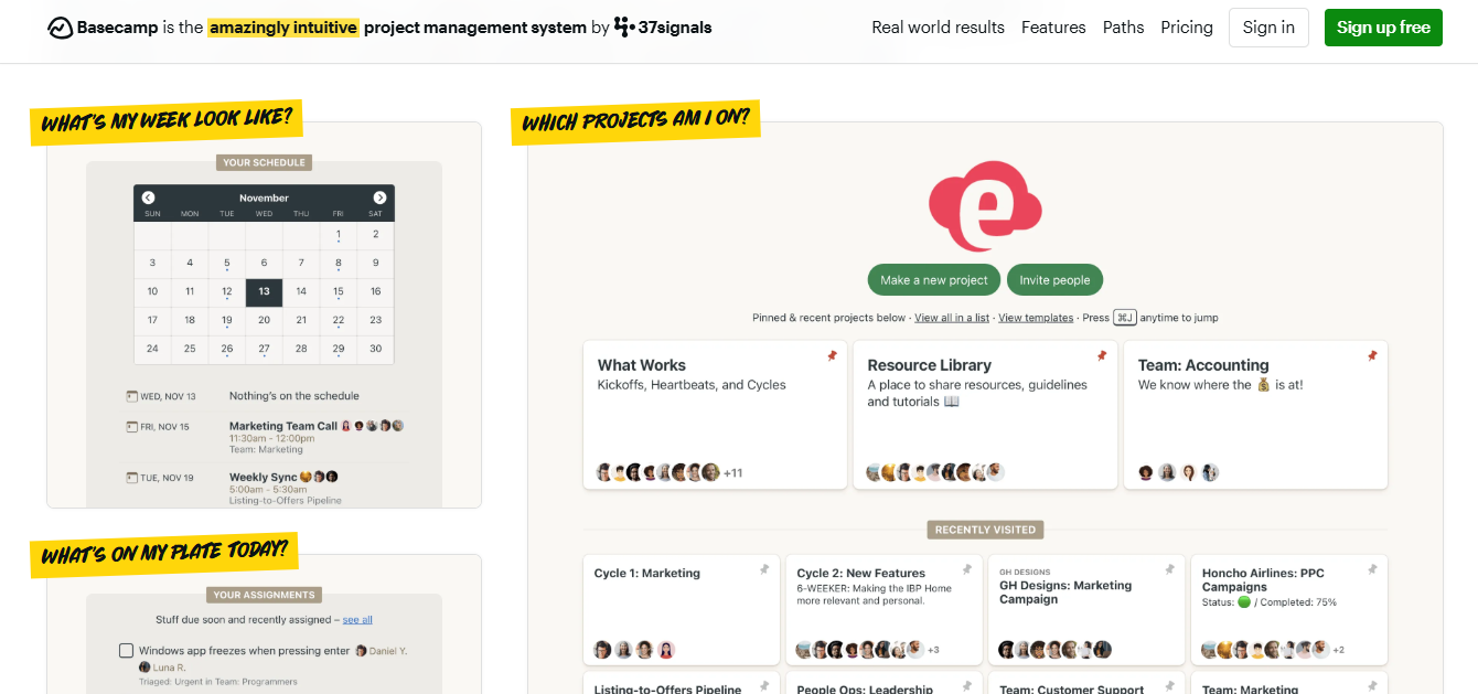 competitor alternatives basecamp