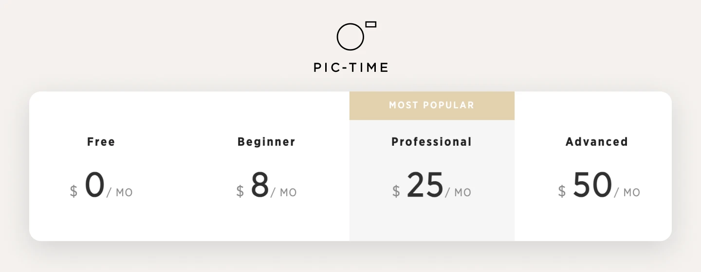 Pricing details and plans of Pic-Time (pic-time.com)