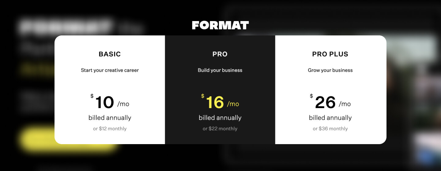 Pricing details and plans of Format (format.com)