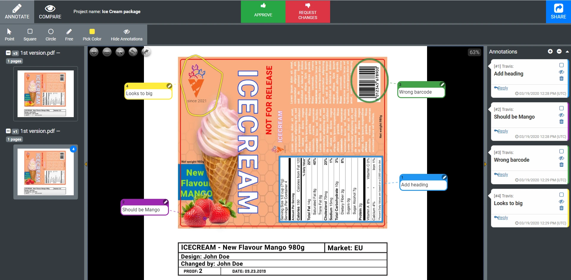 Approval Studio software interface