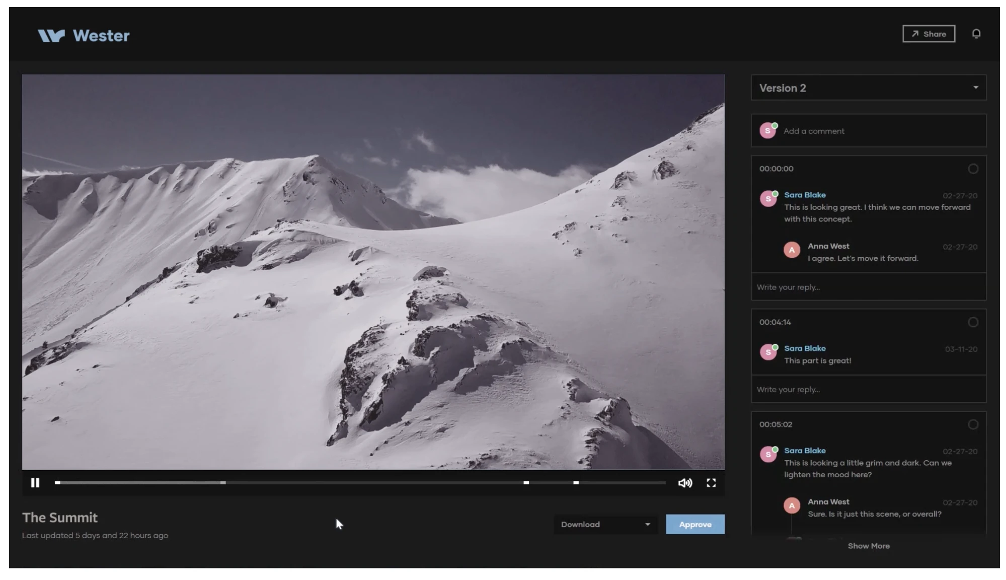 Motion Array image view interface