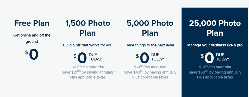 Picflow ShootProof pricing